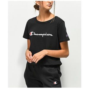 Champion Black T- Shirt NEW
